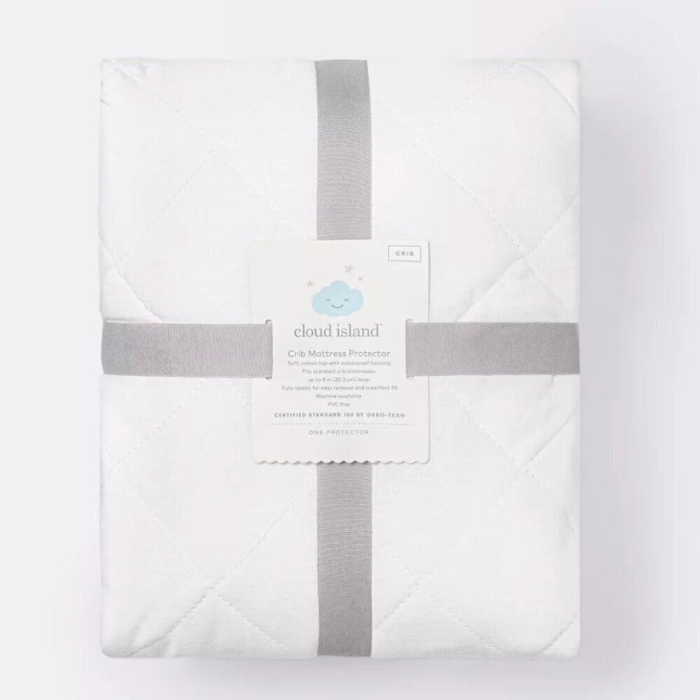 Cloud Island Crib Mattress Protector Standard Cotton New